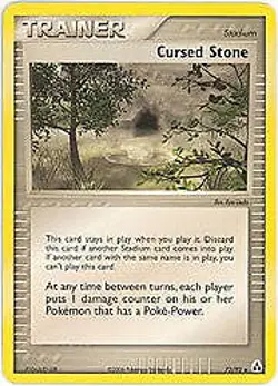 Pokemon ex Legend Maker 72/92 Trainer: Cursed Stone Card - Image 1