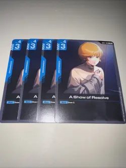 GD01-100 A Show Of Resolve X4 Playset Gundam Card Game TCG CCG English - Image 4