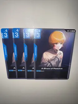GD01-100 A Show Of Resolve X4 Playset Gundam Card Game TCG CCG English - Image 5