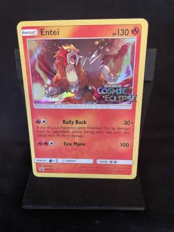 Entei SM219 SM Promos Holo Card. Stamped!! - Image 1