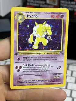 1st Edition Hypno 8/62 Fossil 1999 Holo Rare WOTC Pokemon Card TCG - Image 3