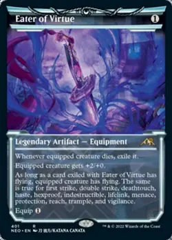 MTG - Eater of Virtue (Showcase Soft Glow) [Kamigawa: Neon Dynasty #401] FOIL - Image 1