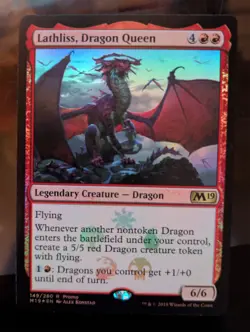 MtG - Lathliss, Dragon Queen - Core Set 2019 - (Promo Foil 149) - Image 1