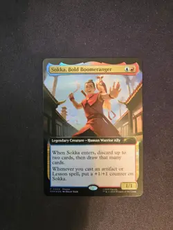 Sokka, Bold Boomeranger Foil, MTG MagicCon Atlanta Promo Avatar Last Airbender - Image 1