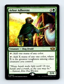 #42 2025 Tarkir: Dragonstorm Commander TDC - Arbor Adherent Rare - Image 1