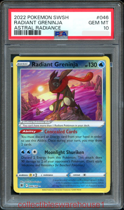 Pokemon Astral Radiance Radiant Greninja 046 PSA 10 - Image 1