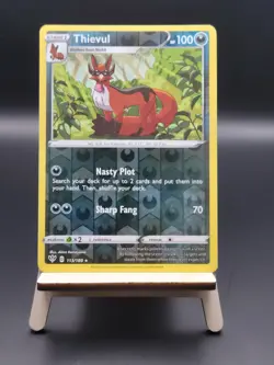 Thievul - 113/189 - Reverse Holo - Pokemon Sword & Shield: Darkness Ablaze - Image 1