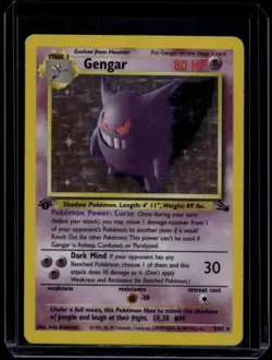 Pokemon TCG Gengar 5/62 Fossil 1st Edition Holo HP/DMG - Image 1