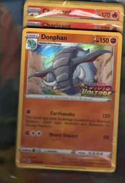 Pokemon TCG Donphan - (Prerelease) SWSH067 with 2X Charizard Vivid Voltage - Image 1