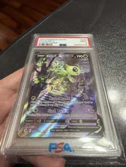 2021 Pokemon SWSH Celebi V Full Art #245 PSA 9 Mint - Fusion Strike - Image 2