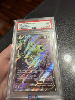 2021 Pokemon SWSH Celebi V Full Art #245 PSA 9 Mint - Fusion Strike - Image 3