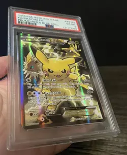 Pokemon TCG Pikachu EX XY124 Black Star Promo Red & Blue Full Art - EX-MT PSA 6 - Image 5