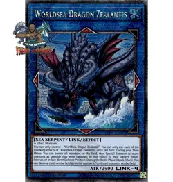 Yugioh! 1x Worldsea Dragon Zealantis RA04-EN082 Quarter Century Secret Rare NM - Image 1