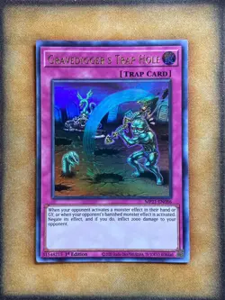 Yugioh Gravedigger's Trap Hole MP21-EN086 Ultra Rare 1st Ed NM - Image 1