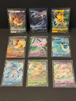 Eevee Evolutions V Promo Complete SWSH 9 Card Set Eeveelutions Pokemon TCG NM - Image 1