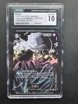 CGC 10 Kuzan SP Alt Art Legacy of the Master ONE PIECE Card OP10-082 OP12 Japan - Image 1