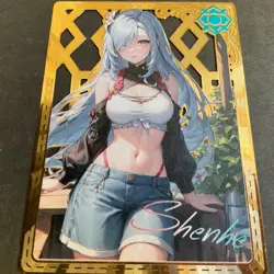 WES - Goddess Story Gold METAL Card - Serial Number #186/200! Shenhe Anime Girl - Image 4