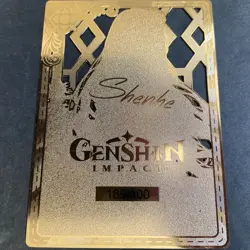 WES - Goddess Story Gold METAL Card - Serial Number #186/200! Shenhe Anime Girl - Image 5