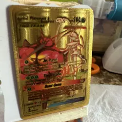 Pheromosa & Buzzwole GX HP260 TAG TEAM Gold Foil Fan Art Display Card - Image 3