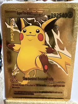 Super Fire-breathing Dragon 083/110 HP192540 Gold Foil Fan Art Display Card NM - Image 1