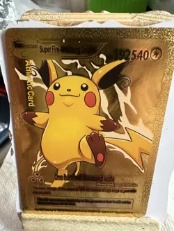 Super Fire-breathing Dragon 083/110 HP192540 Gold Foil Fan Art Display Card NM - Image 2