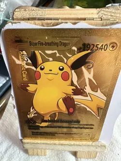 Super Fire-breathing Dragon 083/110 HP192540 Gold Foil Fan Art Display Card NM - Image 3