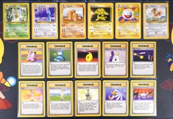MP/HP (Unlimited) COMPLETE Pokemon BASE Set 16-Card RARE Non-Holo 102 WOTC - Image 1