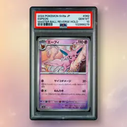Espeon - Master Ball - PSA 10 - Terastal Festival SV8a 062/187 Pokemon Card - Image 1