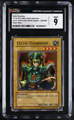 2002 LOB-007 Celtic Guardian Yu-Gi-Oh! Card CGC 9 - Image 1