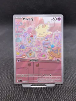 Pokemon TCG Stellar Crown Milcery Illustration Rare Card 152/142 NM - Image 1