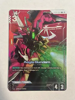 Gundam TCG Mobile Suit Card Game Aegis Gundam PACK FRESH FOIL ST04-006 LR+ - Image 1