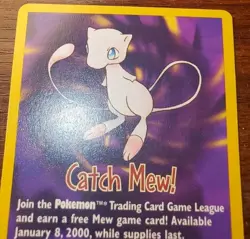 Catch Mew Promo Pokemon Card Pokemon League 1999 - Image 2