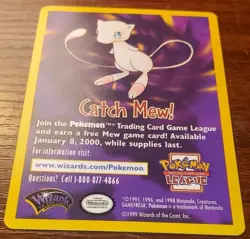 Catch Mew Promo Pokemon Card Pokemon League 1999 - Image 3