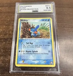 Mudkip 4/5 Kids' WB Poke Card Creator Contest Pokemon Card AGS 9.5 Mint+ - Image 1