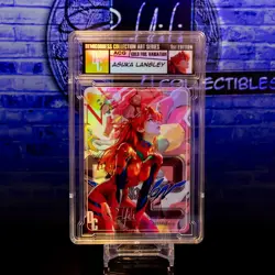 Asuka Langley Waifu Card Encased DC Label Gold Foil Demigoddess Collection SLAB - Image 1