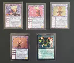 1997 Ani-Mayhem Dragon Ball Z Ultra Rare 5/5 Foil Card Set - Image 1