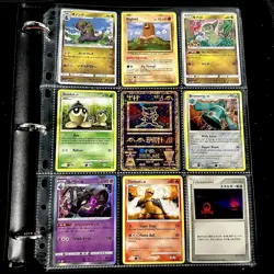 Pokemon Vintage Cards (METAL CUSTOM MEW) Binder Pages Lot - Image 1
