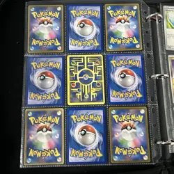 Pokemon Vintage Cards (METAL CUSTOM MEW) Binder Pages Lot - Image 2