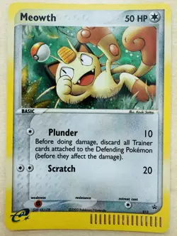 2003 Meowth 013 Nintendo Black Star Promo Cosmos Holo - Pokemon TCG Card [LP] - Image 1