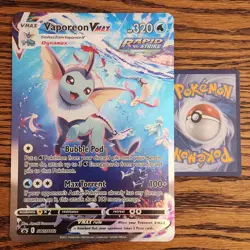 Jumbo Vaporeon VMAX SWSH182 NM 2021 Oversized Pokemon Card Premium Collection - Image 1