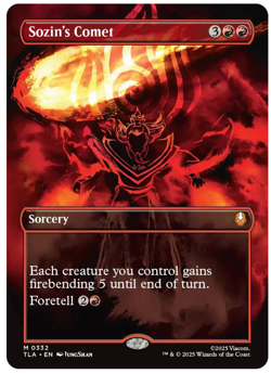 Sozin's Comet (0332) - Borderless Avatar MTG - Image 1