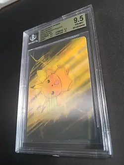 Pokemon PIKACHU 3D Lenticular Promo Card 2000 Pioneer 1997 DVD Bgs 9.5 - Image 1