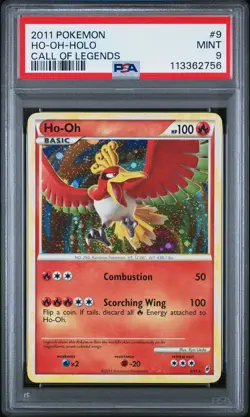 2011 POKEMON CALL OF LEGENDS HO-OH #9 HOLO PSA 9 MINT #113362756 - Image 1