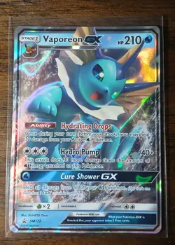 Pokemon Vaporeon GX SM172 Black Star Promo VLP - Image 1