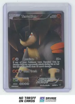 2011 Pokemon B & W Noble Victories Full Art Terrakion #99/101 - Image 1