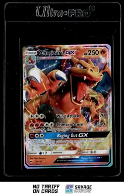 2017 Pokemon Sun & Moon - Burning Shadows Charizard-GX #20/147 Stage 2/Rare Holo - Image 1