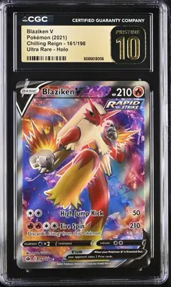 Blaziken V 161/198 | CGC PRISTINE 10 | Pokemon Chilling Reign - Image 1