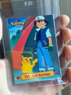 Pokemon Topps TV Animation Edition Ash Ketchum #TV1 Non-Holo LP - Image 1