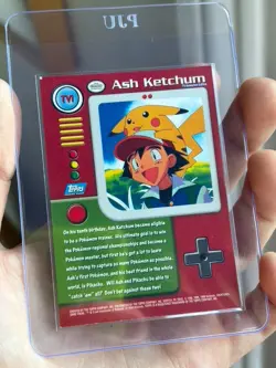Pokemon Topps TV Animation Edition Ash Ketchum #TV1 Non-Holo LP - Image 2