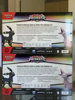 2x Pokemon TCG Scarlet & Violet Prismatic Evolutions Premium Figure Collection - Image 2